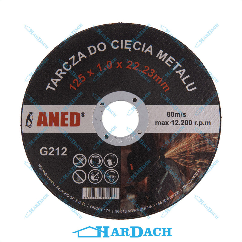 Aned Tarcza do cięcia metalu 125 mm x 1 mm