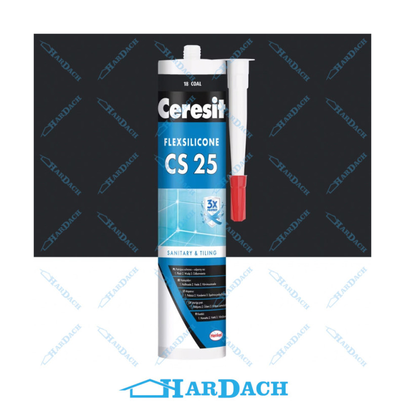 Ceresit CS25 silikon sanitarny COAL 280 ml