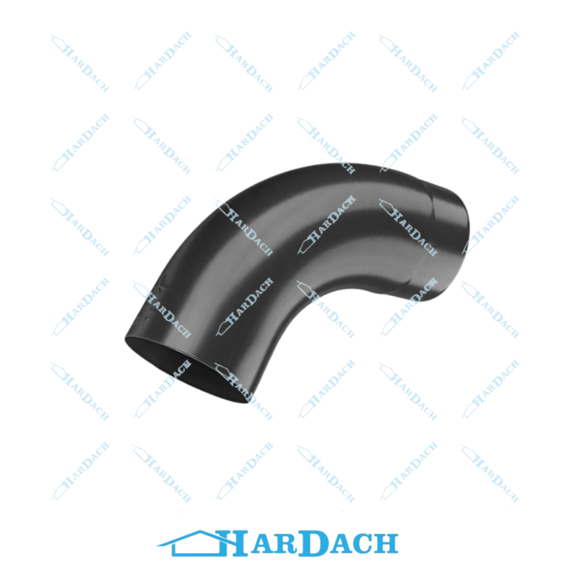 K&J&G 9005 kolano łukowe 80 mm czarne | HARDACH