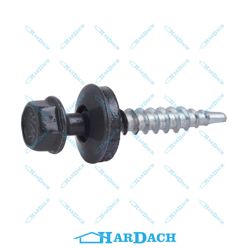 Wkręt farmerski 4,8 x 25 mm  RAL 7016