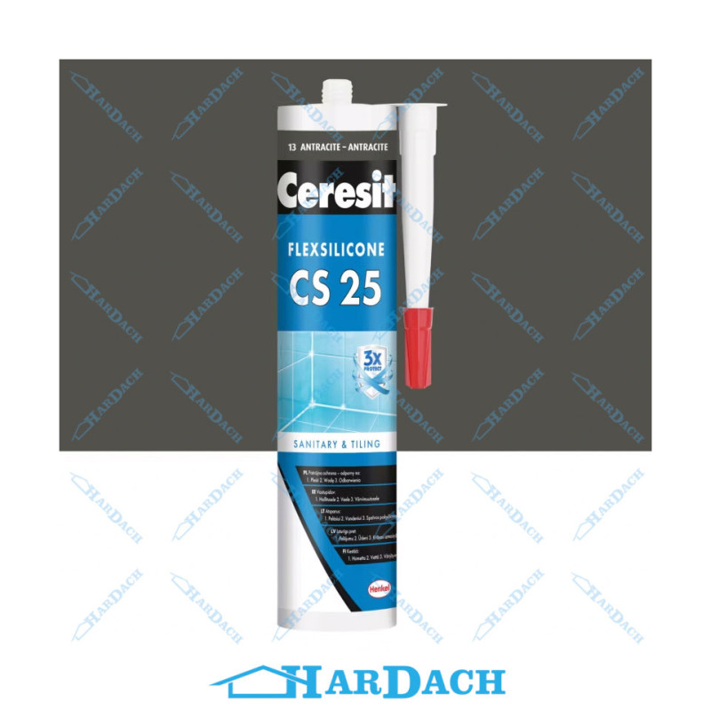 Ceresit CS25 silikon sanitarny ANTRACITE 280 ml