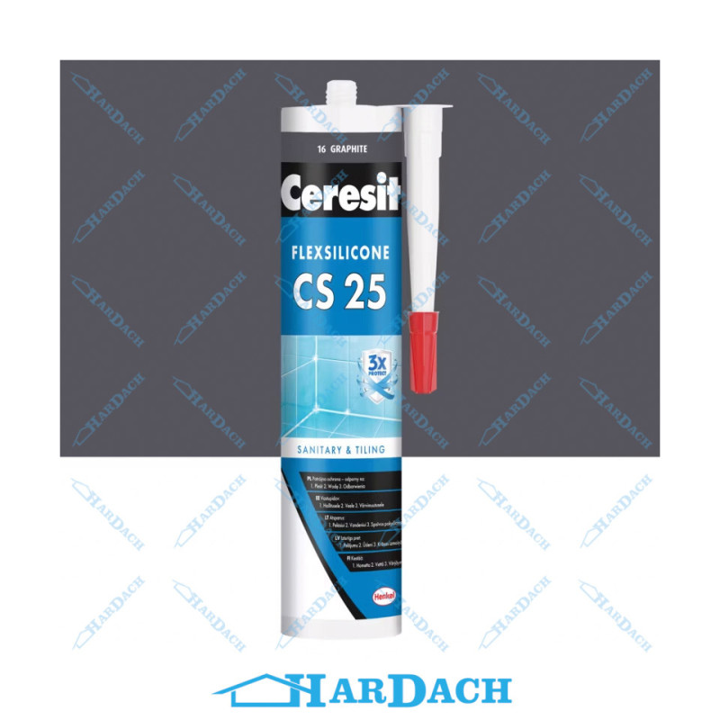 Ceresit CS25 silikon sanitarny GRAPHITE 280 ml