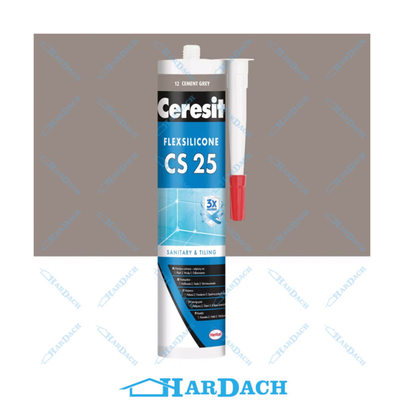 Ceresit CS25 silikon sanitarny CEMENTGREY 280 ml