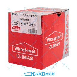 Wkręt SAMOWIERCĄCY fosfatyzowany 3,5x45 (500 szt)
