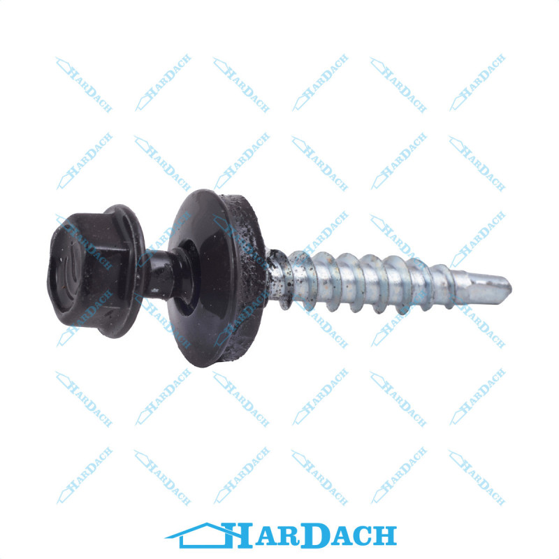 Wkręt farmerski 4,8 x 35 mm RAL 8019 Wkręt farmerski 4,8 x 35 mm RAL 8019