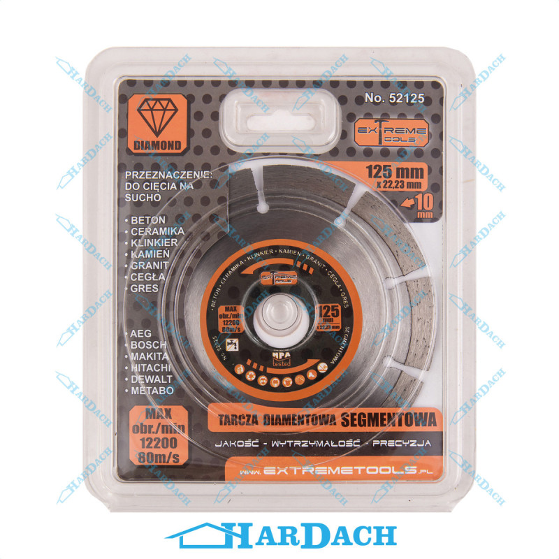 Tarcza Diamentowa SEGMENTOWA 125 mm (52125)