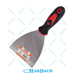 Szpachelka nierdzewna 100 mm uchwyt gumowy